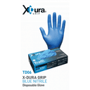 TD06 X-DURA GRIP Mavi Nitril Tek Kullanımlık Eldiven 50'li kutu