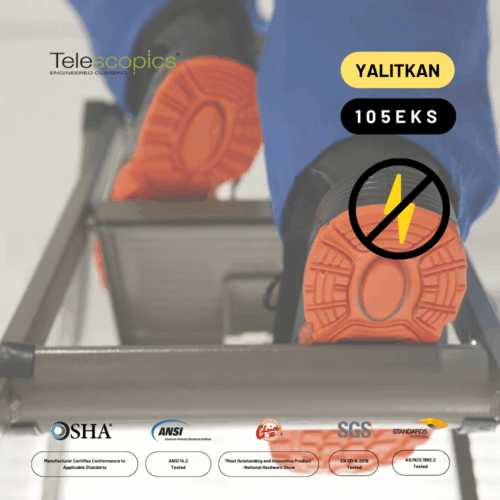 2.1m Kevlar Yalıtkan Çok Fonksiyonlu Merdiven 20ACKV - 105EKS - Görsel 5