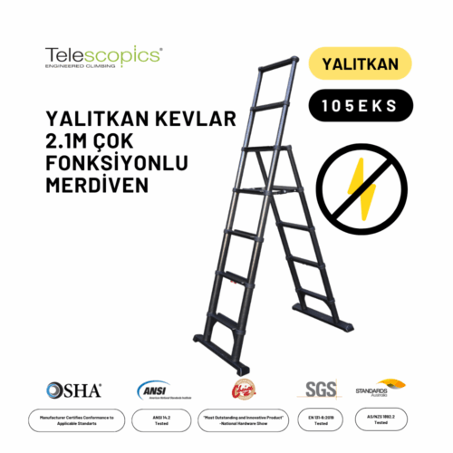 2.1m Kevlar Yalıtkan Çok Fonksiyonlu Merdiven 20ACKV - 105EKS