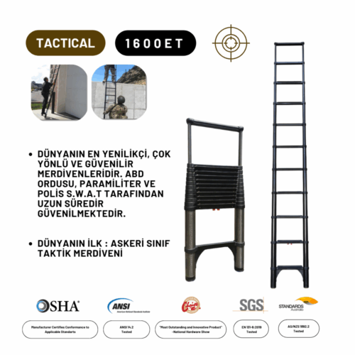 3.8M Military and Tactical Fully Automatic Telescopic Ladder - AS1600ET TACTICAL - Image 4