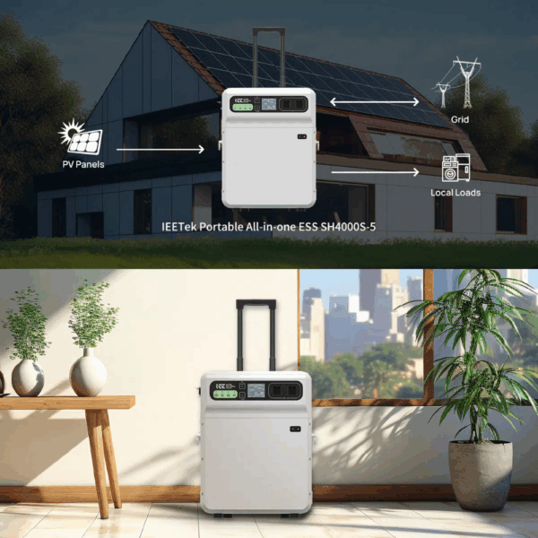 5120Wh | 8000W Max. LifePO4 Taşınabilir Güç Kaynağı Hibrid Invertör IP54 Koruma ATS ile Uyum +4000 üstü Döngü %99.99 BMS | SH4000 - Görsel 12
