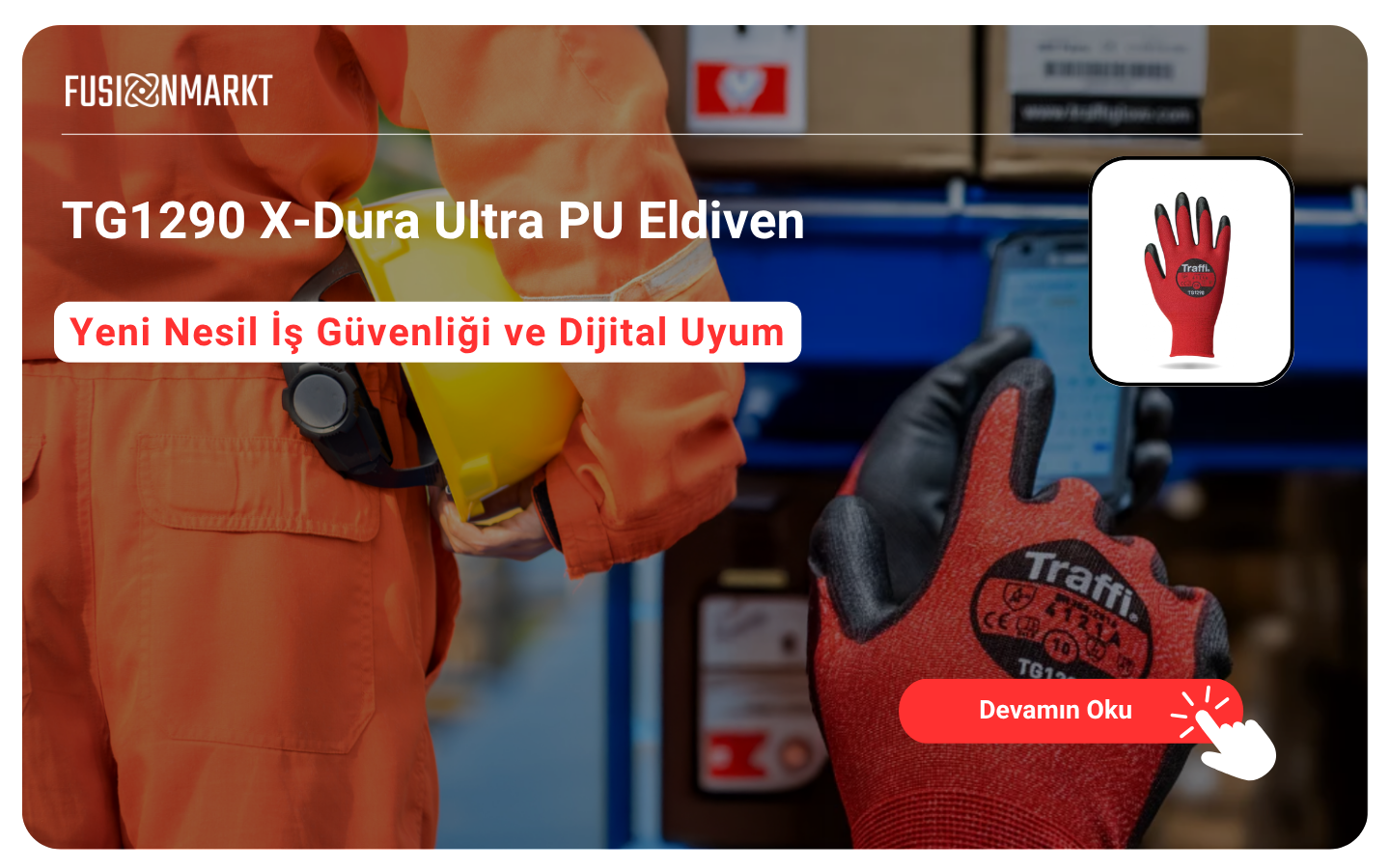 TG1290 X-Dura Ultra PU Eldiven, dokunmatik uyumlu ve kesilmeye dayanıklı iş güvenliği eldiveni