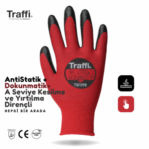 TG1290 Touchscreen Antistatic Level A Cut and Tear Resistant Multipurpose Safety Gloves
