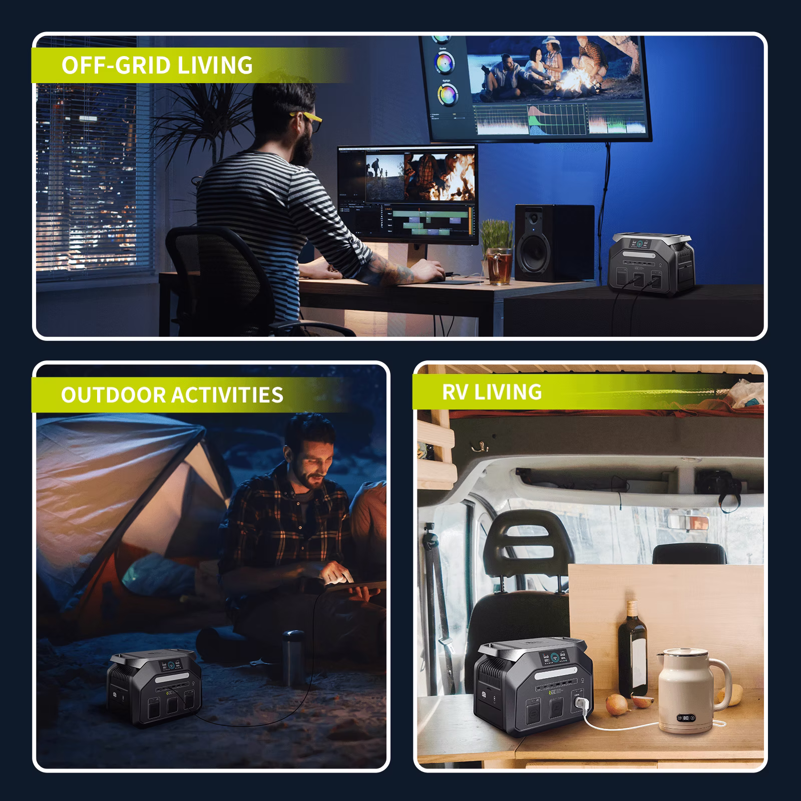 IEETek P1800 kullanım alanları ev kamp karavan acil durum